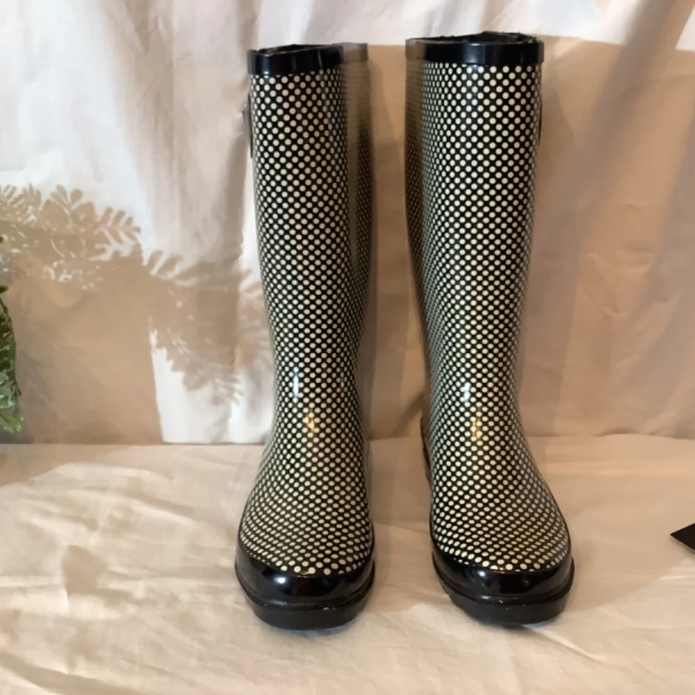 Marilyn‎ Monroe black white rain boots